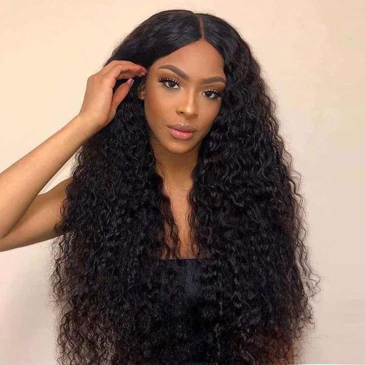 Europe and the United States lace front wig corn perm long curly hair African small curls synthetic fiber wig styling headgear